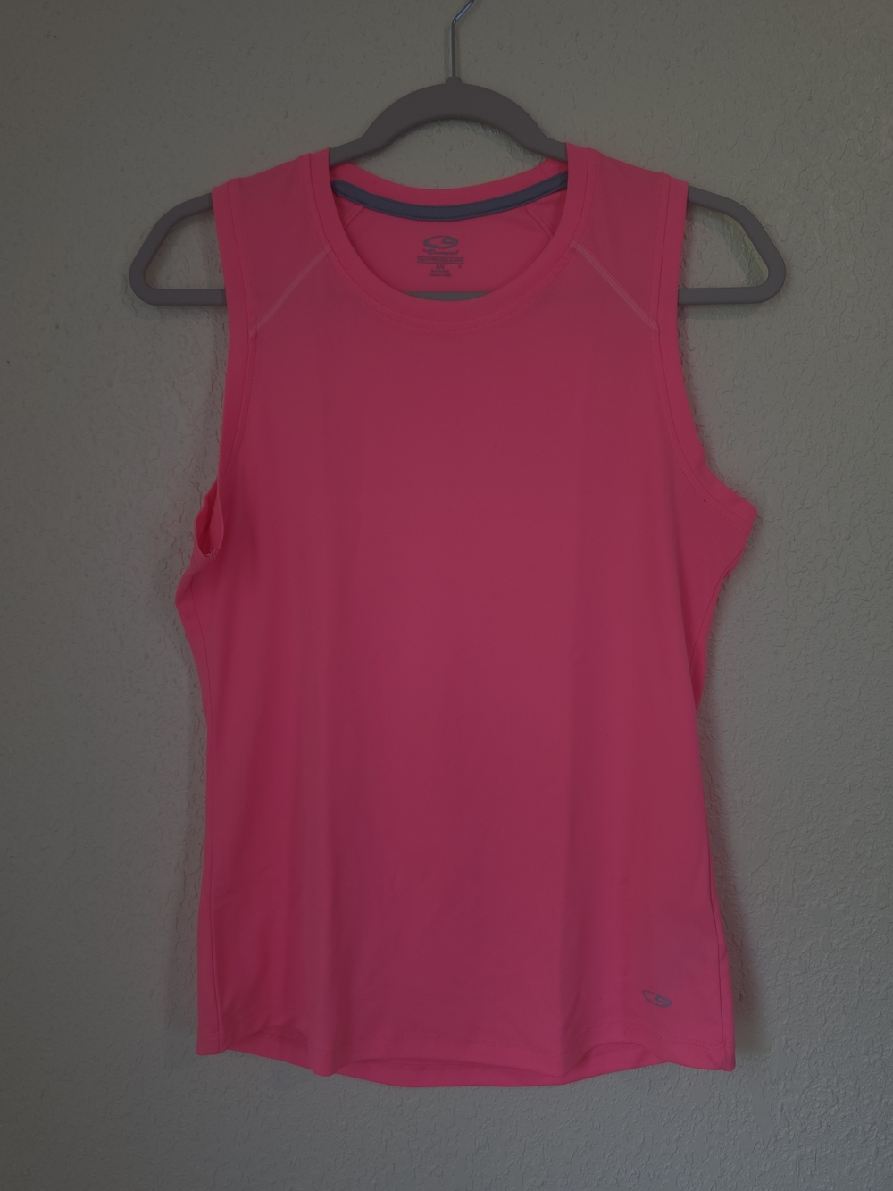 Champion Athletic Tank Top M  Fitted Neon Pink Activewear Athleisure Packable